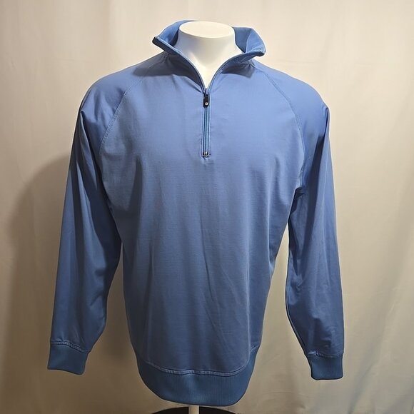 Foot Joy 1/4 Zip Pullover Mens Size Medium Light Blue Golf Raglan Sleeve - Picture 1 of 8